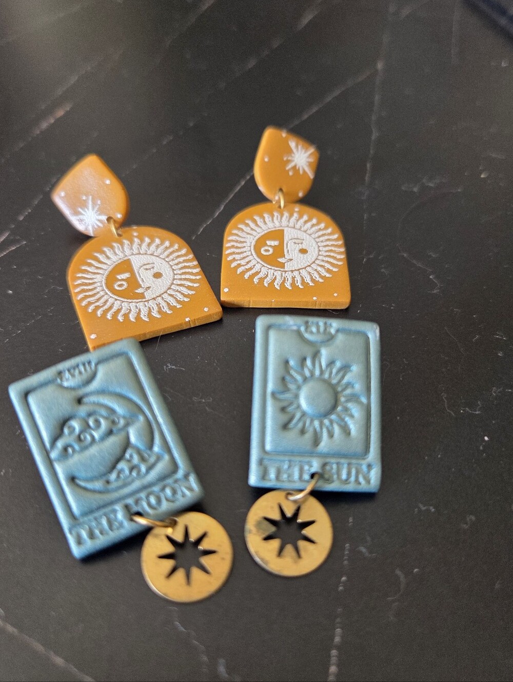 Tarot Themed Clay Earrings Bundle - 2 Sets